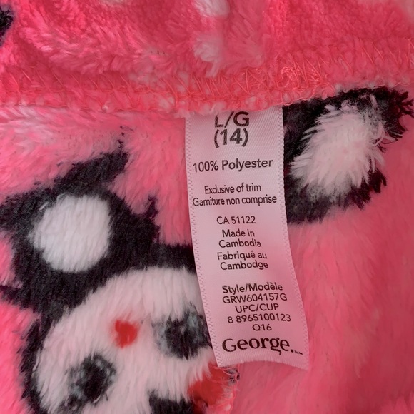 8/$20 George Penguin Plush Pajama Pants Size Large 14 - Picture 3 of 4